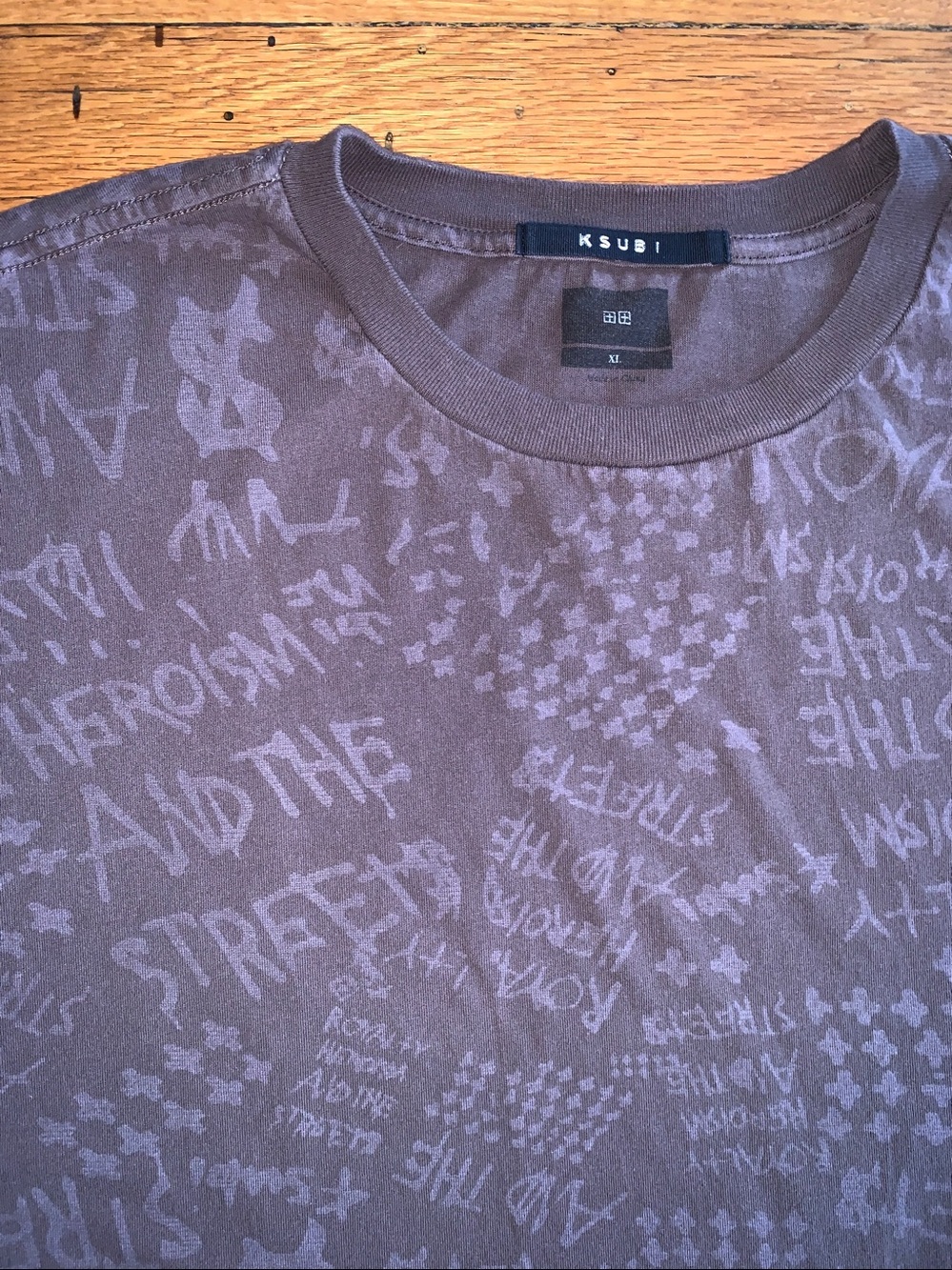 Ksubi “Heroism Biggie” Short Sleeve T-Shirt (XL)